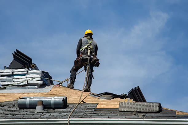 Professional Gutter Installation technician working in Liberty Hill, TX